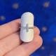 Cross ring with cubic zirconia and silver