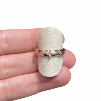 Anello rosario decina zirconi rosato, Anelli in argento e oro 2