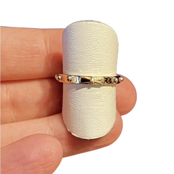 Anello rosario oro 18 carati massiccio, Anelli in argento e oro