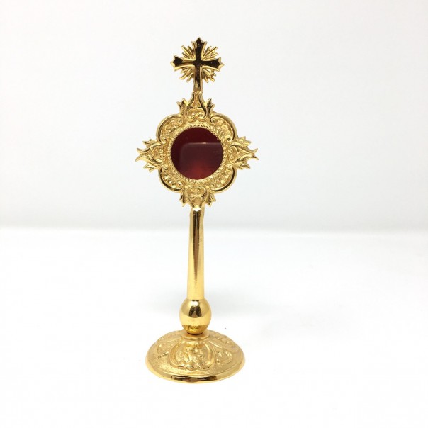 Reliquiario tradizionale piccolo dorato