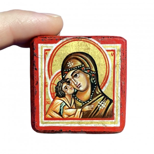 Icona micro miniata Madonna della tenerezza, Icone dipinte