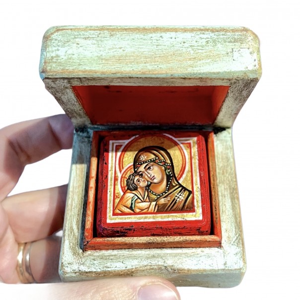 Micro miniature icon Our Lady of tenderness