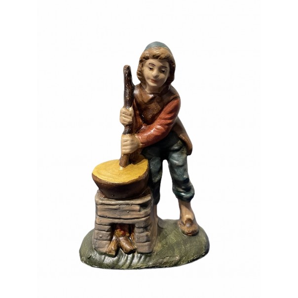 Polenta maker - papier mache - 10 cm, Nativity scenes in papier mache