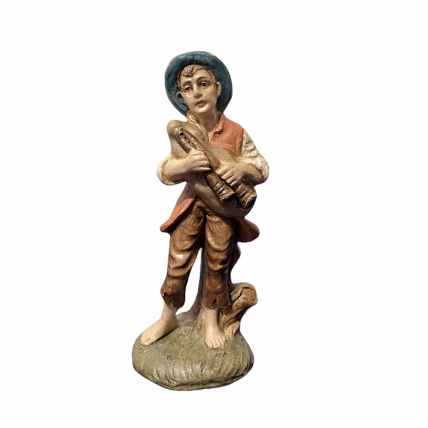 Bagpiper - papier mache - 10 cm, Nativity scenes in papier mache