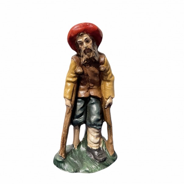 Beggar -paper-mache- 10 cm, papier-mâché nativity scenes