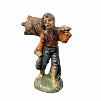 Pescatore -cartapesta- 10 cm, Presepi in cartapesta