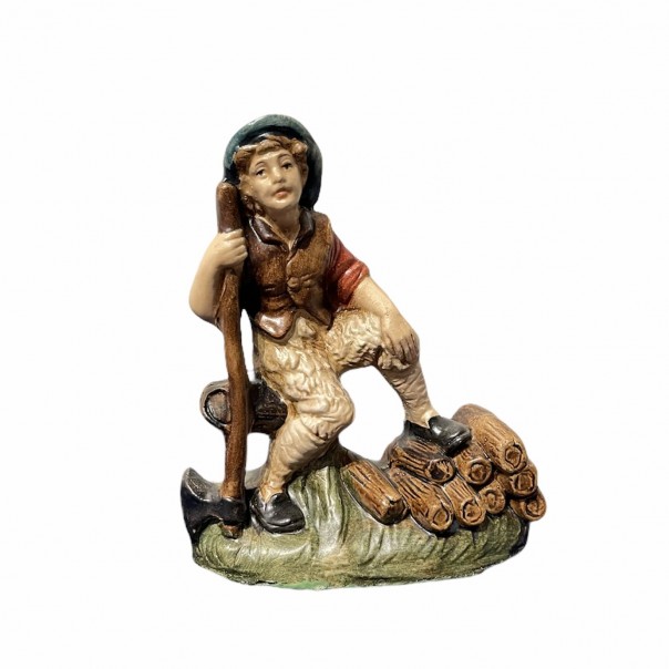 Carpenter - papier mache - 10 cm, Nativity scenes in papier mache