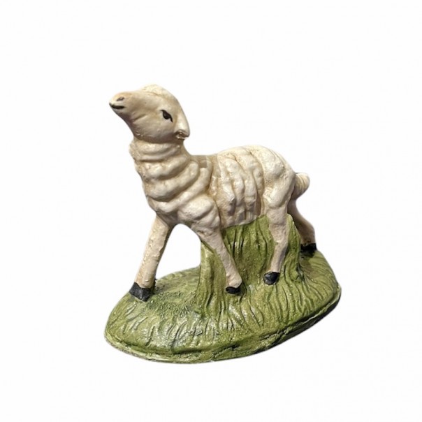 Sheep -paper-mache- 10 cm, Nativity scenes in papier-mâché