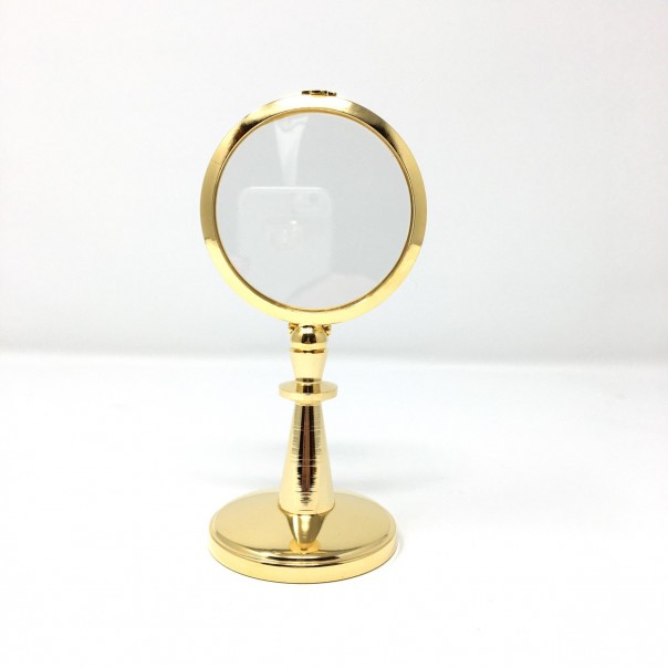 Ostensorio in ottone dorato semplice