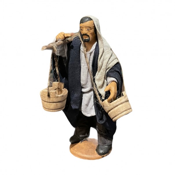 Uomo con secchi - presepe napoletano - 13 cm