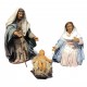 Three-piece nativity, Neapolitan dressed 13 cm