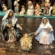 Natività tre pezzi - presepe napoletano - 13 cm