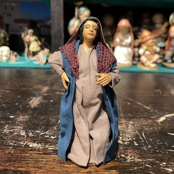 Donna in attesa - presepe napoletano - 13 cm