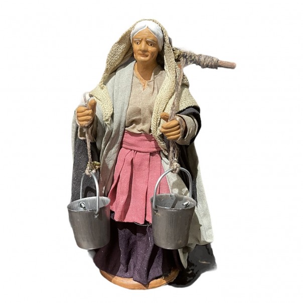 Woman with buckets, Neapolitan dress 13 cm