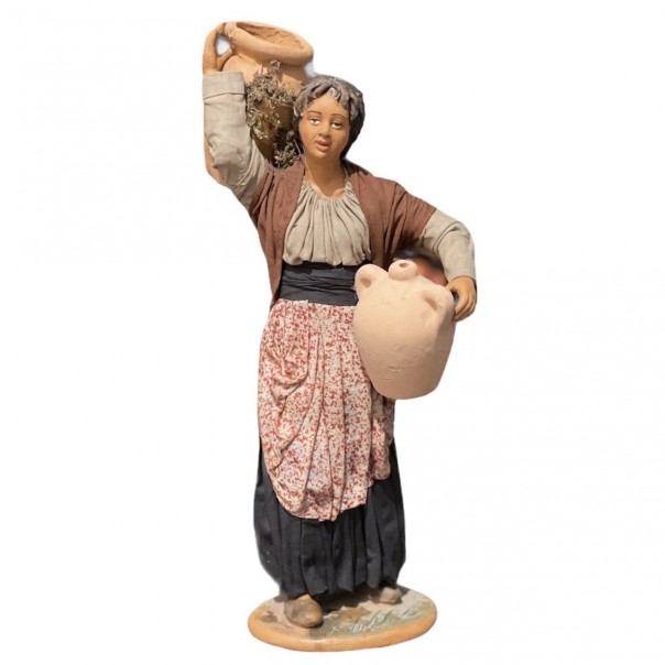 Woman with amphorae, Neapolitan dressed 30 cm