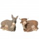 Asino e bue - presepe napoletano - 30 cm