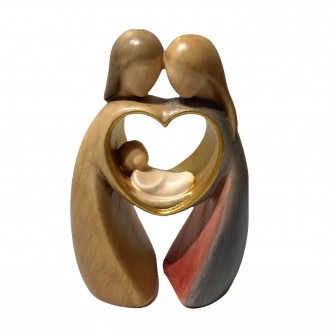 Holy family colorful heart