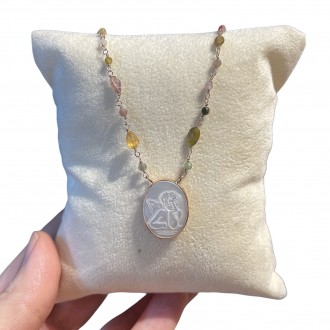 Choker "Ti tengo per mano", Gold silver chains 2