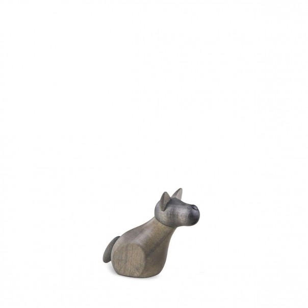 Gray dog in Koheler wood 12 cm