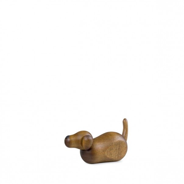 Brown dog in Koheler wood 12 cm