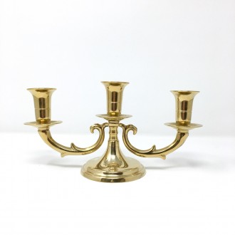 Candeliere a tre fiamme in ottone