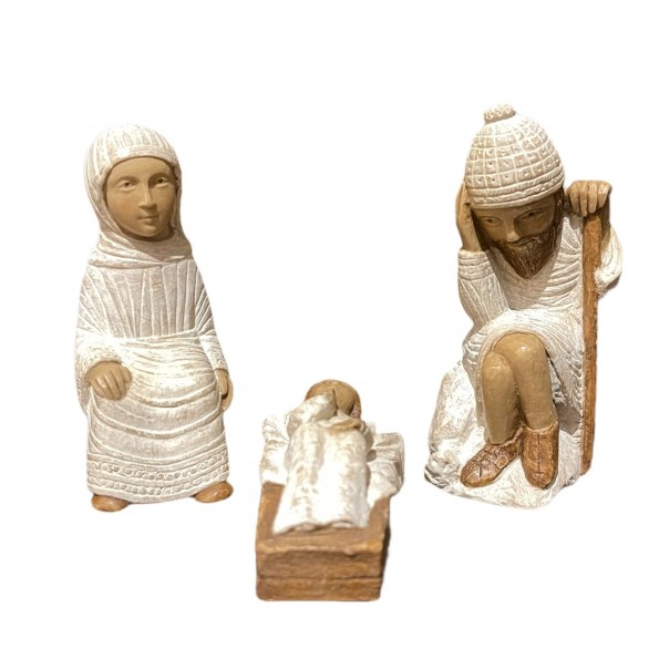 Nativity -white winter crib-, Collectible cribs