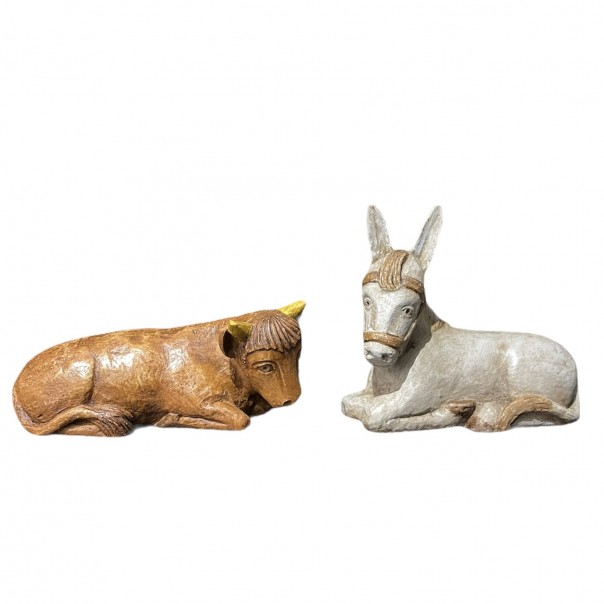 Donkey and ox -colored winter crib-, collectible cribs