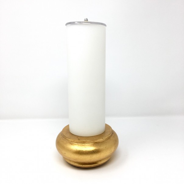 Candlestick in shaped gilded wood