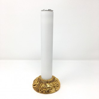 Gilded resin candlestick