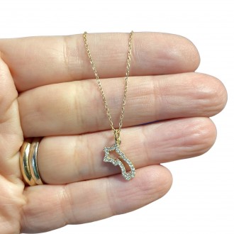 Comet star necklace -golden silver-, Silver and gold chains