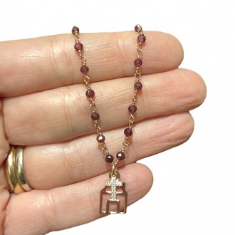 Collana "La casa vivente" granato, Catenine in argento oro 2