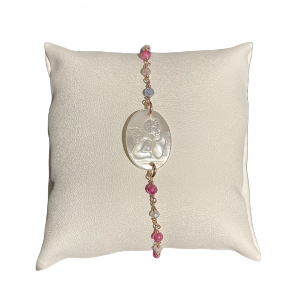 Bracciale Ti tengo per mano rosario - tormaline iridato