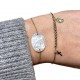 18K gold bracelet with rosary beads