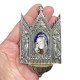 Holy water font in 800 silver fire enamel
