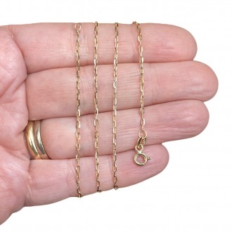 Catenina in oro 18 kt maglia forzata, Catenine in argento oro