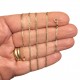 Catenina in oro 18 kt maglia traversino piatto, Catenine in