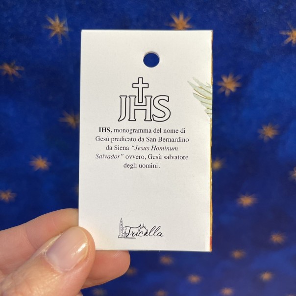 Pendant Christian symbols - JHS -