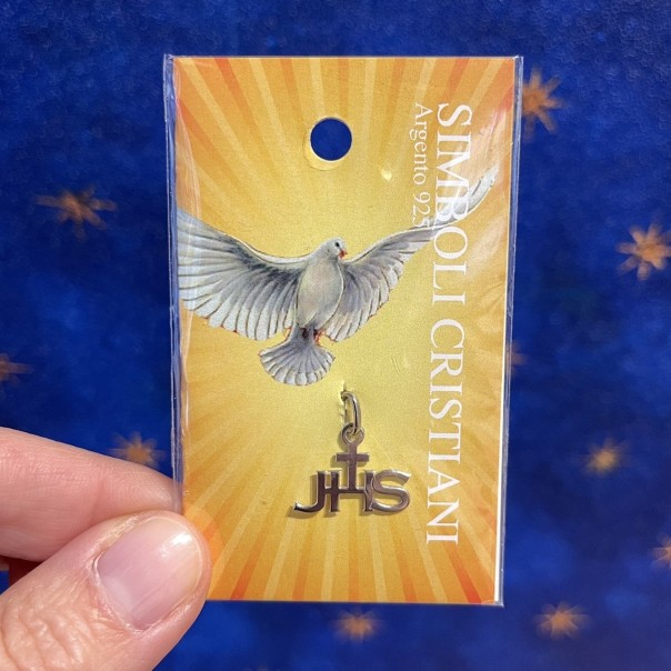 Pendant Christian symbols - JHS -