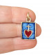Sacro cuore smaltato ciondolo