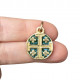 Jerusalem cross enameled pendant