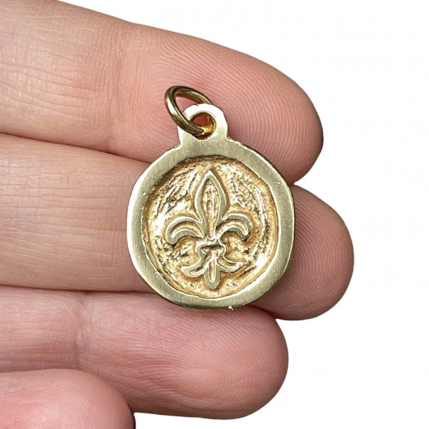 Jerusalem cross enameled pendant