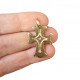 Romanesque cross pendant in bronze enamel