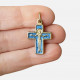 Fire enamel bronze medieval cross