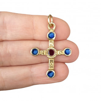 Bronze cross and spherical enamel