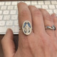 Anello Medaglia Miracolosa smaltata maxi