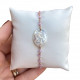 Bracelet "Ti tengo per mano" pink cubic zirconia