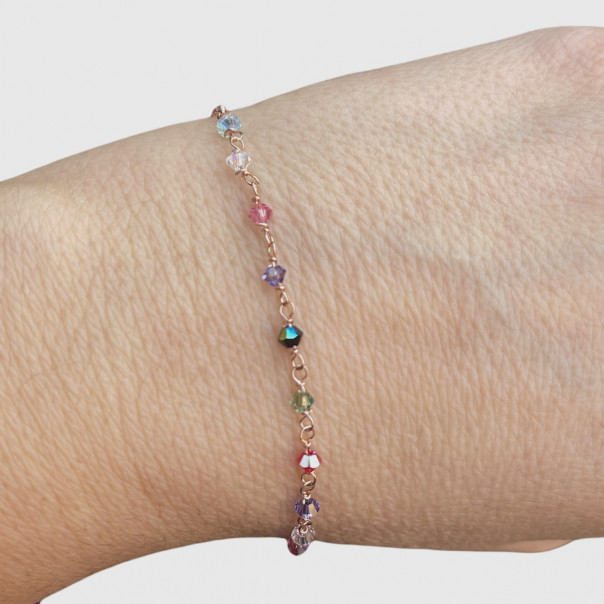 Bracciale rosario Swarovsky multicolor