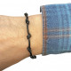 Bracciale rosario in cuoio e argento