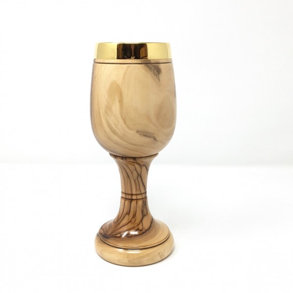 Goblet in olive wood