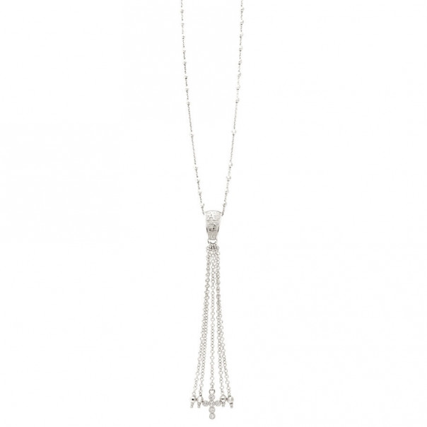 Rosary necklace Precem Mater 925 rhodiated silver